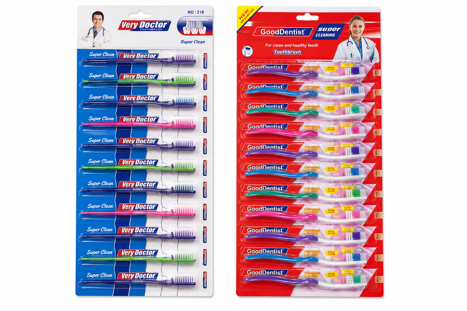 Docena de cepillos de dientes para adultos